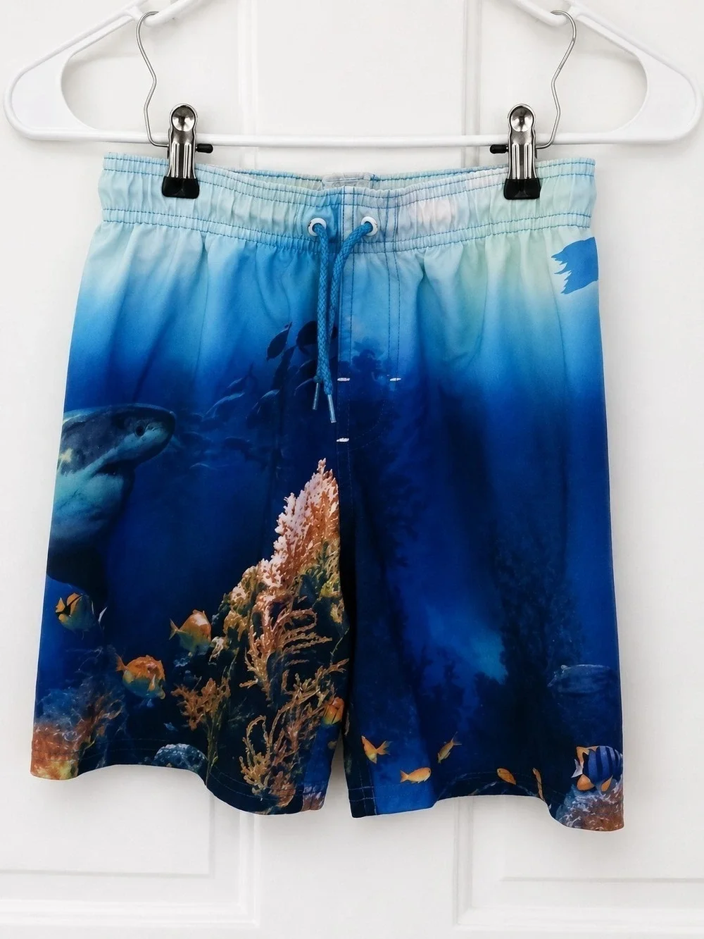 Blue Ocean Adventure Print Swim Trunks With Sunglasses Beach Set